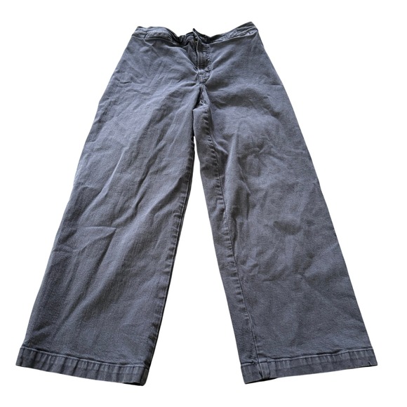 Madewell Pants - Madewell‎ Emmett Wide Leg Crop Pants Women's Size 28 Gray High Rise Casual
